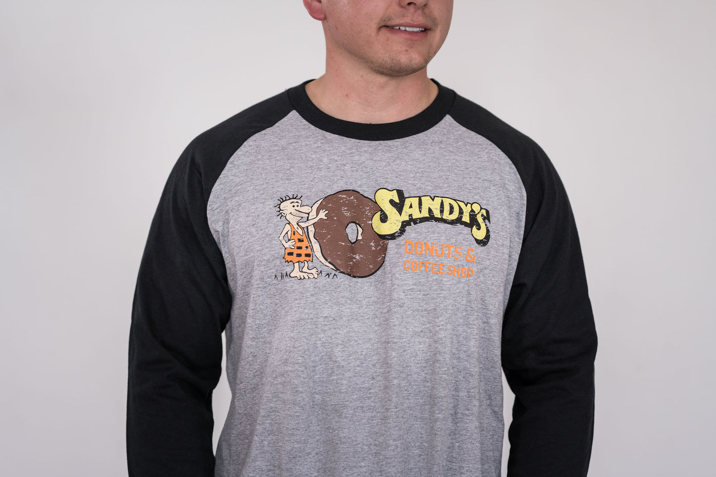 Sandy's Donuts 3/4 Sleeve T-Shirt
