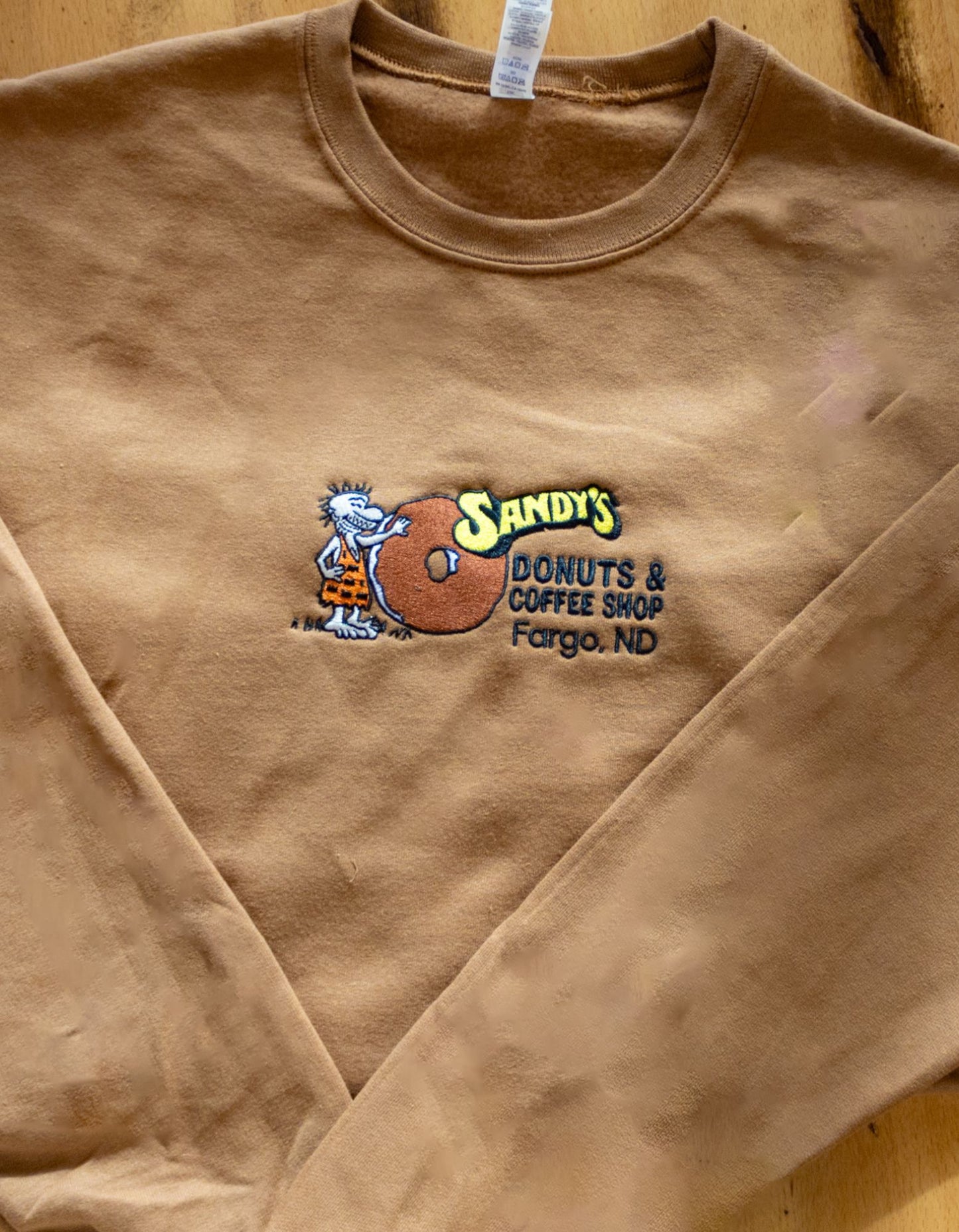 Sandy's Logo Embroidered Crewneck Brown