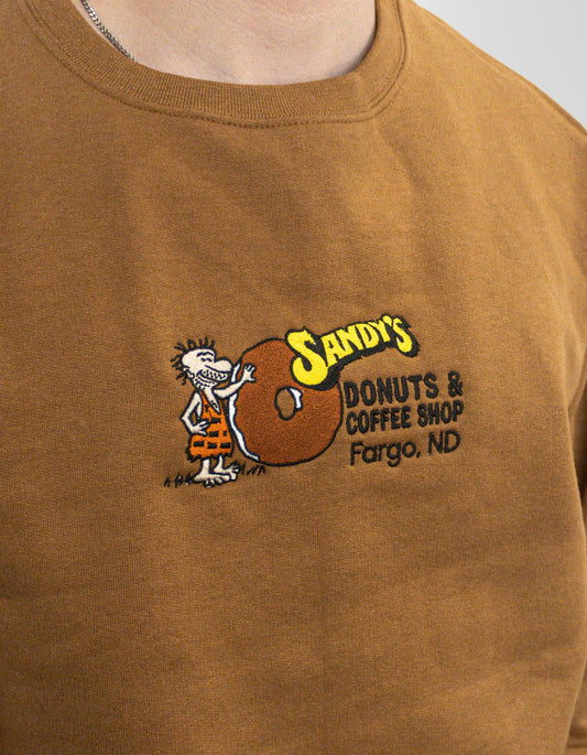 Sandy's Logo Embroidered Crewneck Brown