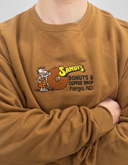 Sandy's Logo Embroidered Crewneck Brown