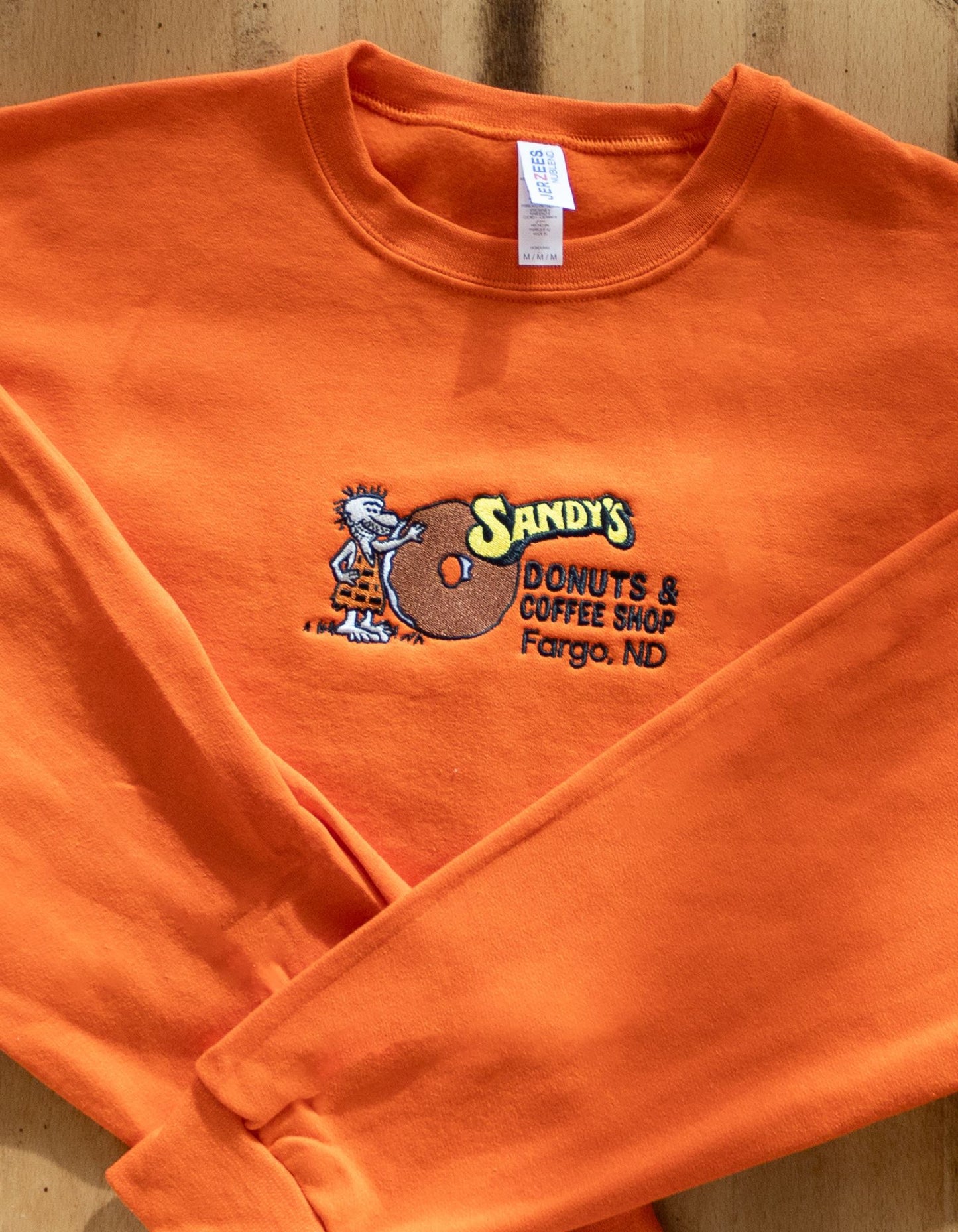 Sandy's Logo Embroidered Crewneck Orange