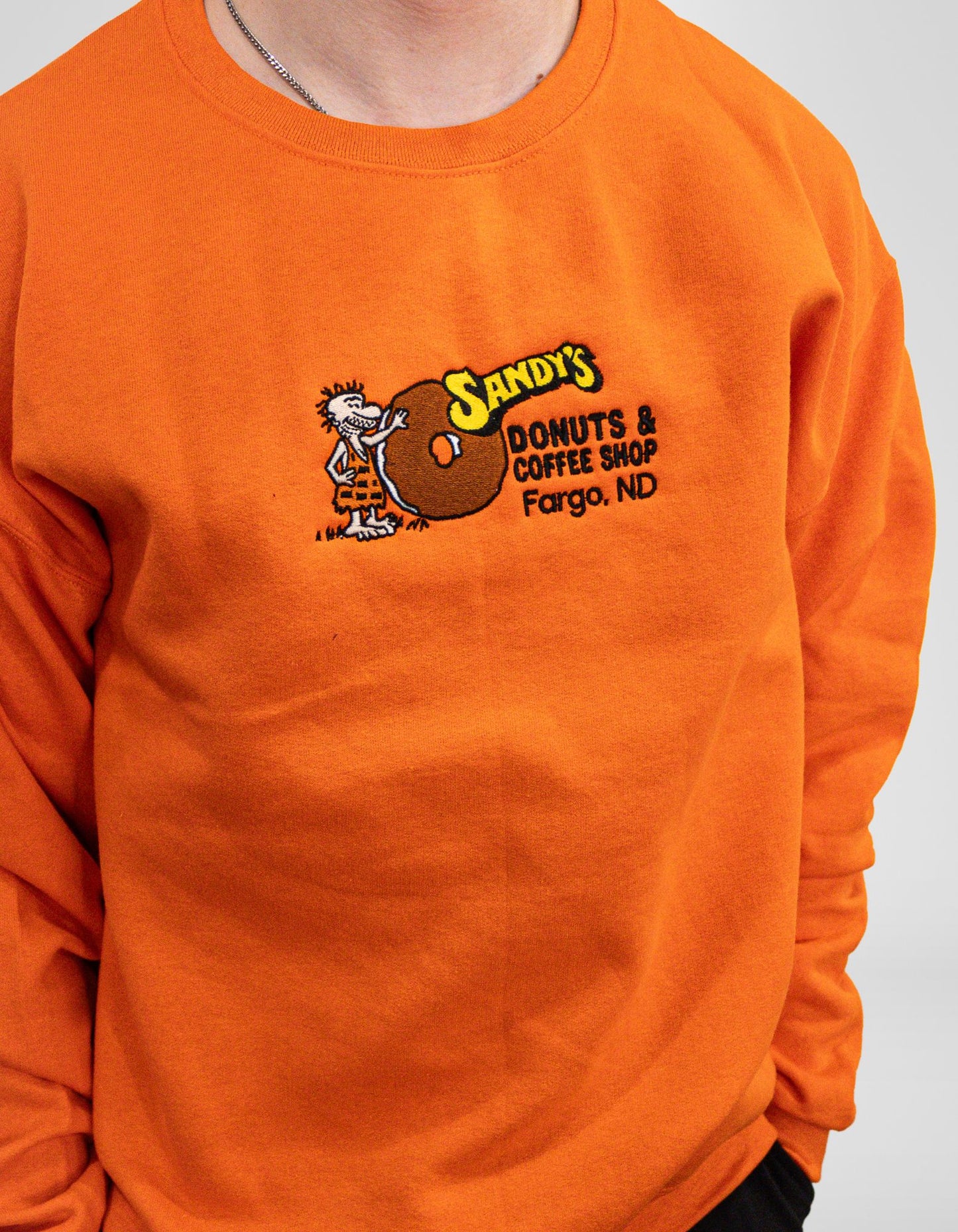 Sandy's Logo Embroidered Crewneck Orange