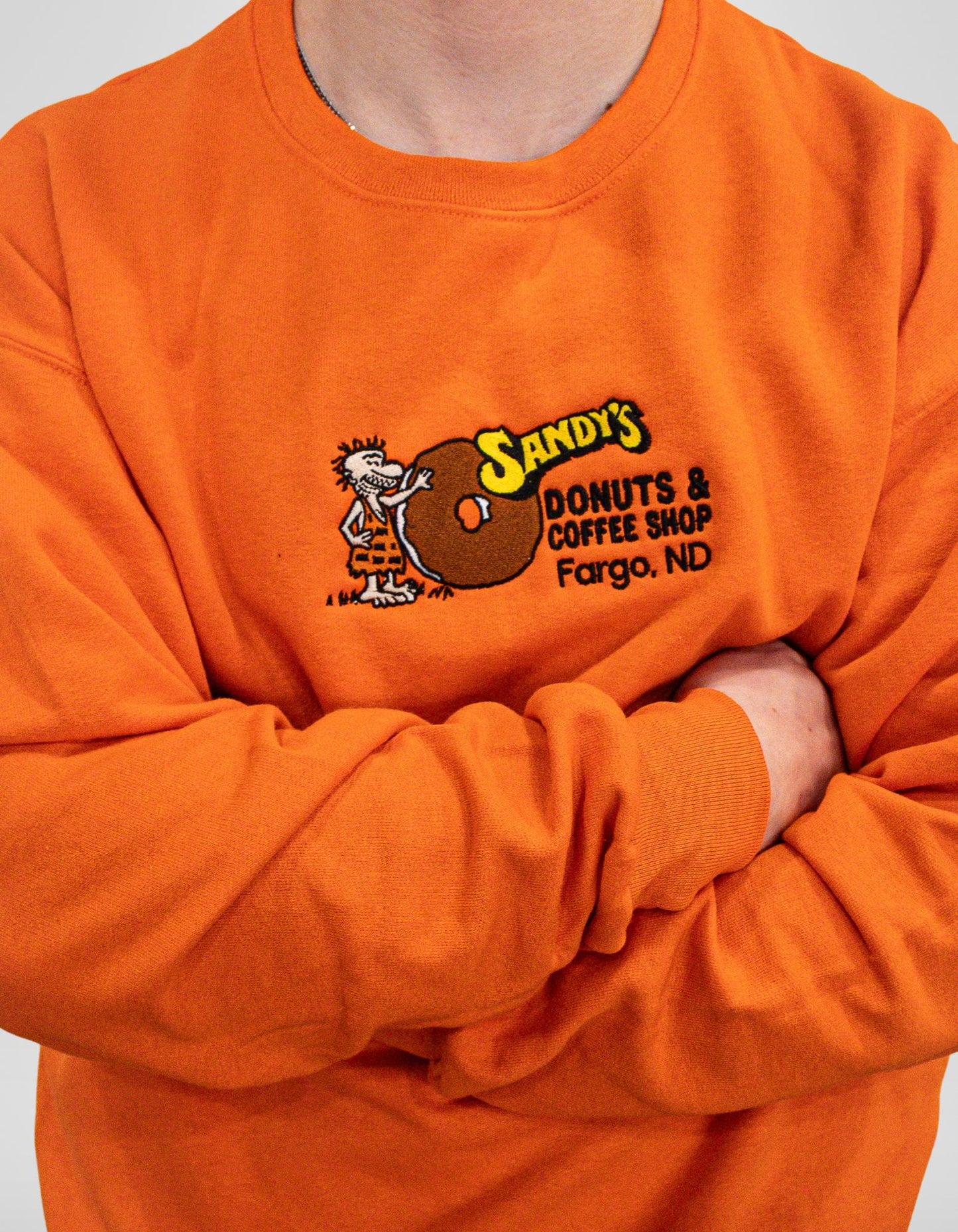 Sandy's Logo Embroidered Crewneck Orange