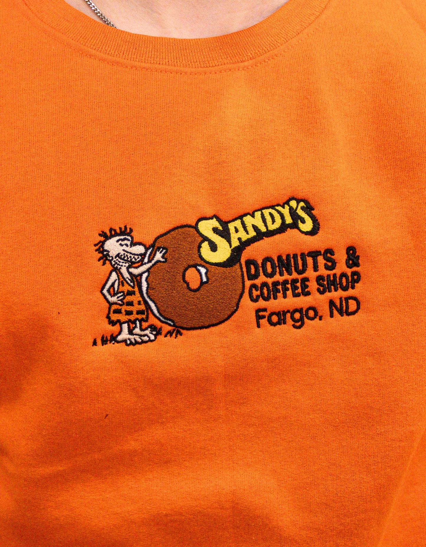 Sandy's Logo Embroidered Crewneck Orange