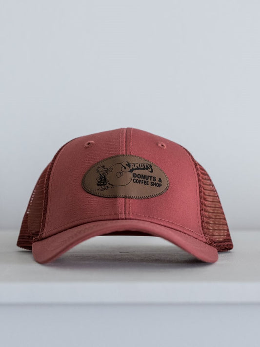 Trucker Hat with Etched Leather Patch