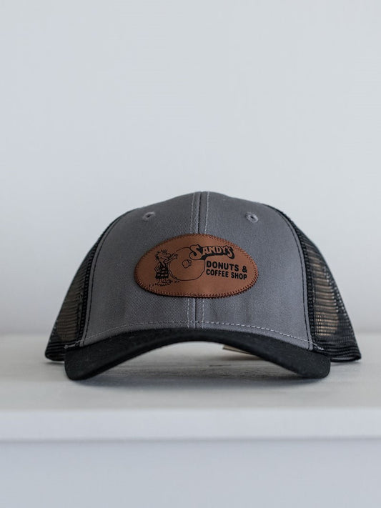 Trucker Hat with Etched Leather Patch
